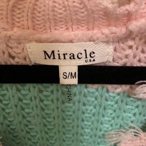 Pastel Color Block Distressed Sweater - Picture 2 of 3